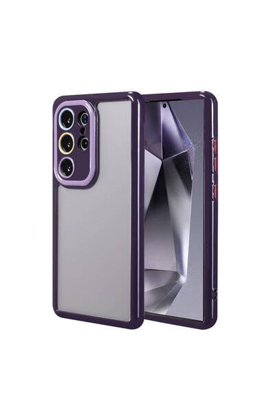 Samsung Galaxy S24 Ultra Case Camera Protected Hard PC Cover with Color Edge and Frame Design