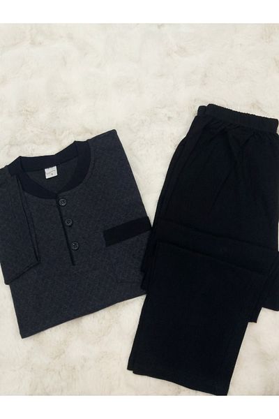 LUSSOLİFE Plus Size Men's Pajama Set