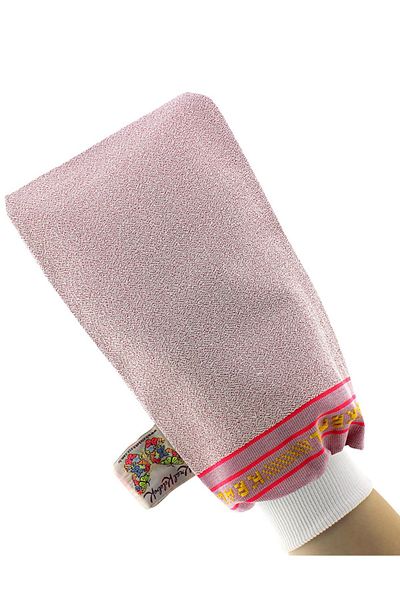 Kelebek Kese PINK Bath Shower Exfoliating Gloves - King Pouch, 100% Flush Silk