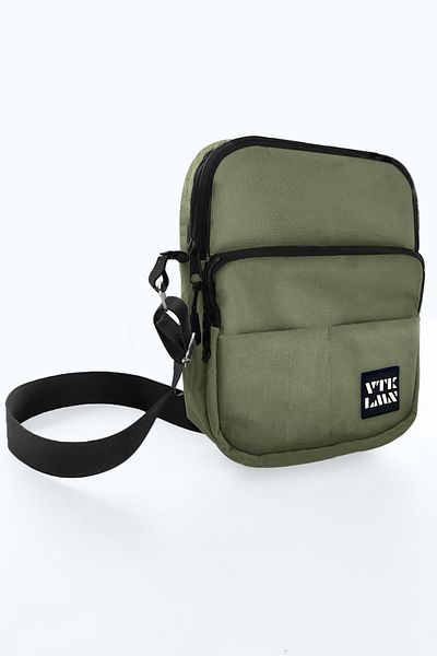 Vatkalimon Τσάντα ώμου Khaki - 5 θήκες, ρυθμιζόμενο χιαστί λουράκι, αδιάβροχη