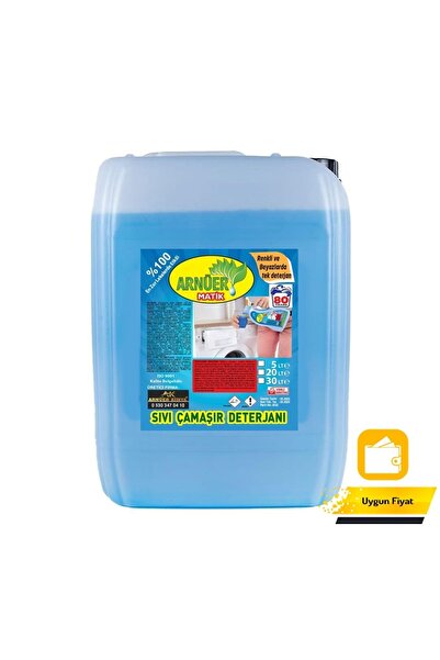 ARNÜER Matik Sıvı Deterjan Renkli Beyaz 20 Lt
