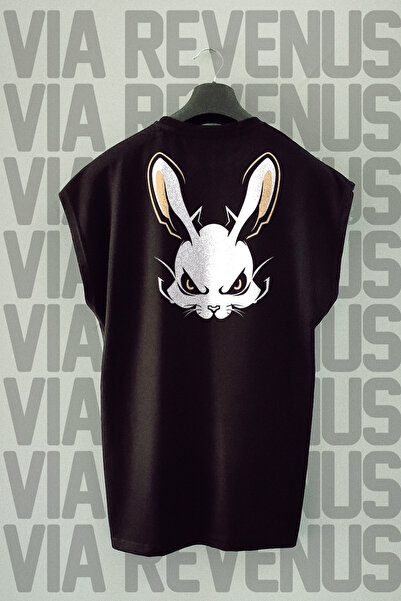 Vordevia Αθλητικό μπλουζάκι Gym Bunny Back Printed με μηδενικό μανίκι μαύρο