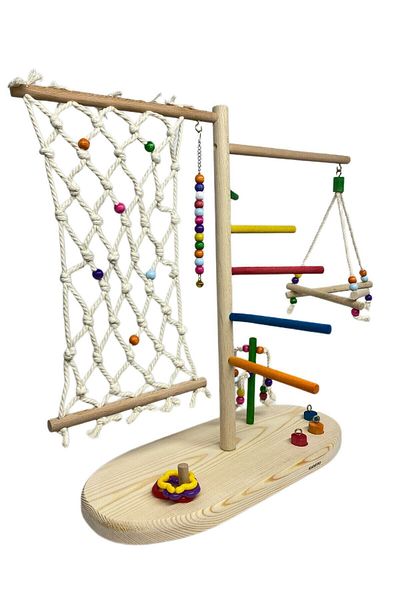 ADAPATİ PET Handmade Bird Climbing Platform Playground