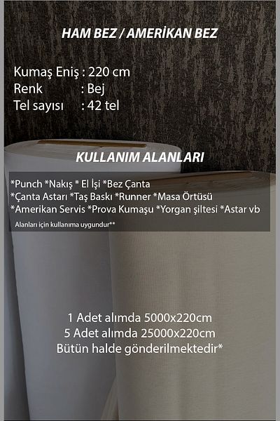 KAMİZ 50 Yards (1 Ball) American Fabric - Raw Cloth Fabric - Punch Fabric - Μαξιλάρι ριχτάρι-Κάλυμμα τραπεζιού - Επένδυση