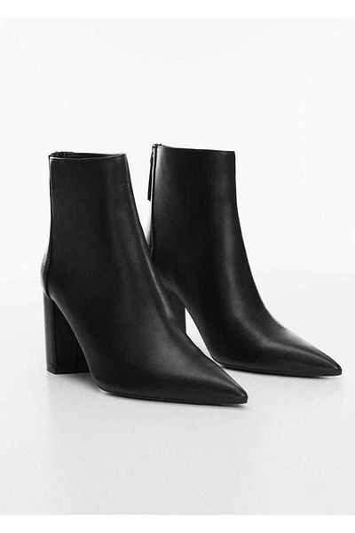 MANGO Woman Stiefel mit spitzer Spitze und Reißverschluss
