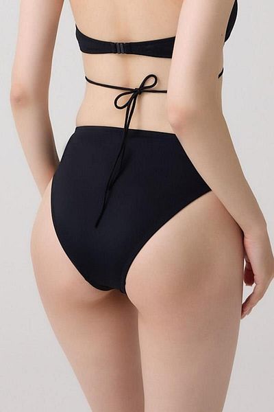 Cottonhill Black Bikini Bottom - Regular Fit