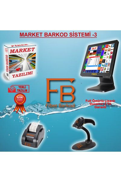 FİBER BARKOD Market Barkod Sistemi-3 İ5 / Fiber Barkod Sistemleri