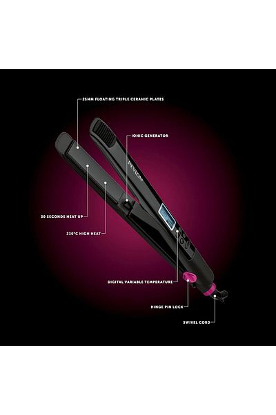 Revlon Hair straightener, Digital Straightener, 3X Ceramic coating, Frizz control, LCD - RVST2165