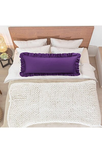 EVYA Φιλική προς το δέρμα Μαλακή 100% βαμβακερή μακριά μαξιλαροθήκη 50x135 cm Μωβ Διακοσμητική θήκη εγκυμοσύνης