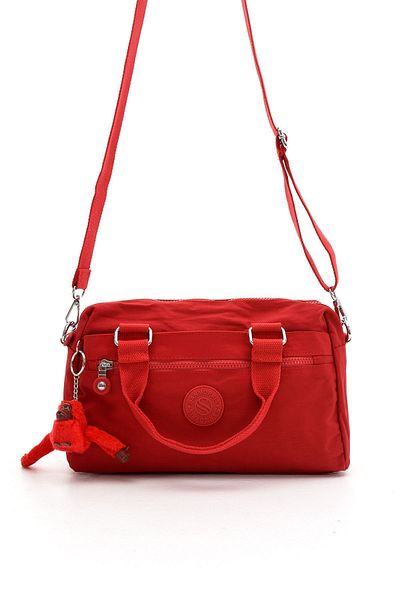 Sanmorris Red Colored Large Size Water Resistant Crinkle Bag - Crossbody and Shoulder Strap