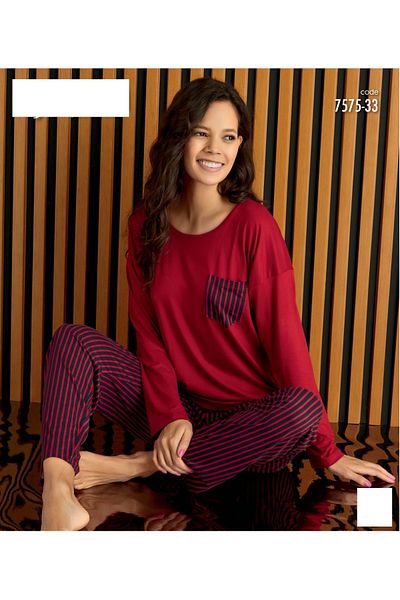 Pijamoni Set de pijamale moale pentru femei cu mâneci lungi 7575