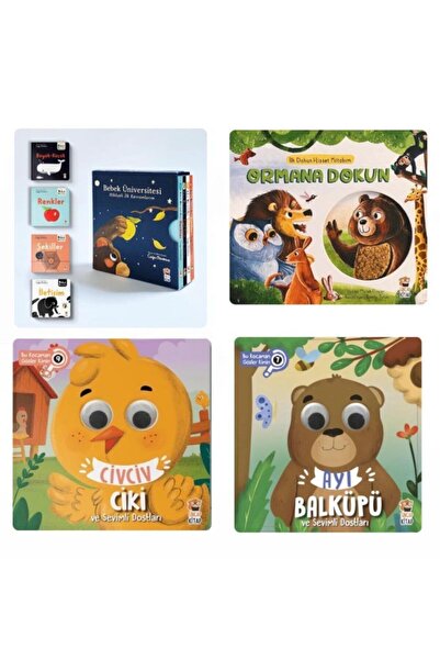 Sincap Kitap Ilk Dokun Hisset Kitabım Ormana Dokun + Civciv Ciki + Ayı Balküp...