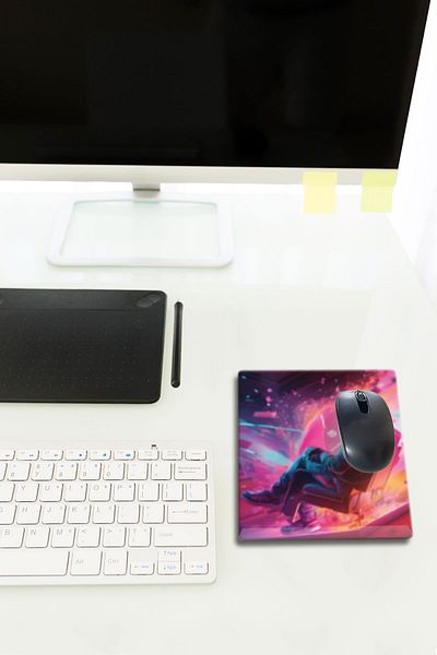 Decorita Tampă de mouse din sticlă Techno Boy - mică 18 cm X 22 cm