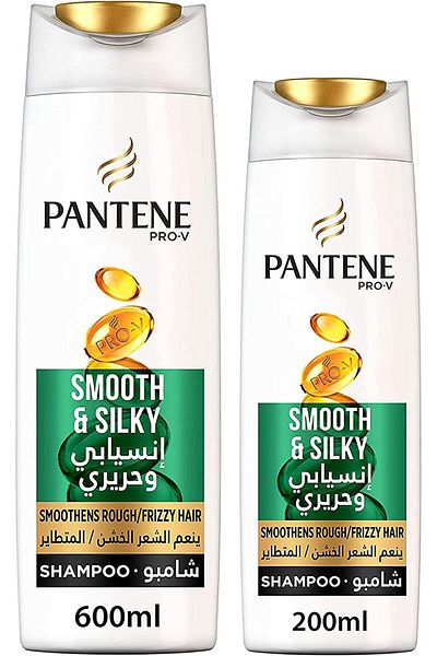 Pantene Pro-V Smooth & Silky Shampoo Pack 600 ml + 200ml Free