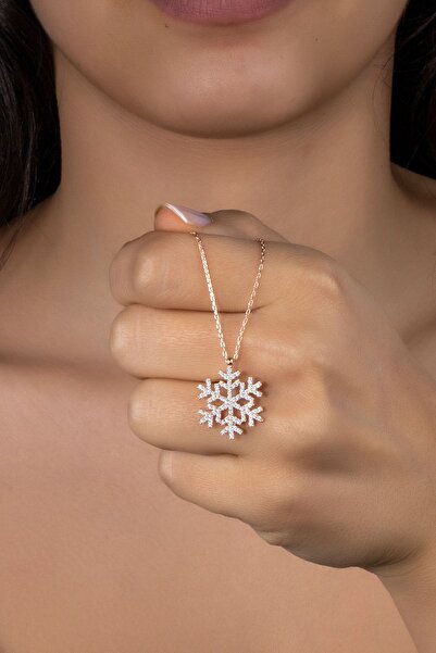 Else Silver Kadın Kar Tanesi Gümüş Kolye