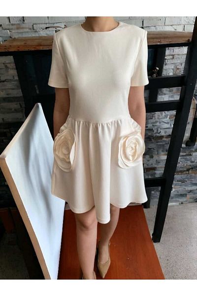 FK PYNAPPEL Rose Detailed Design Dress