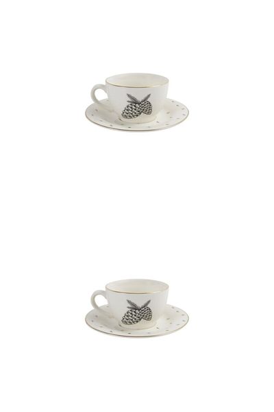 Porland Forest Teacup with Saucer 215cc Set of 2