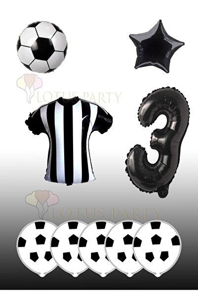 LOTUS PARTY أسود أبيض كرة القدم تحت عنوان عيد ميلاد أسود أبيض جيرسي احباط بال...