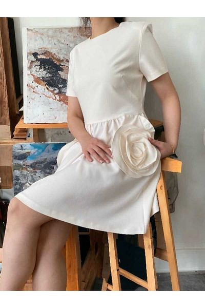 FK PYNAPPEL Rose Detailed Design Dress