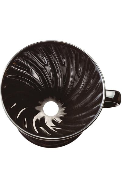Grossberg Coffee V60 Dripper Black Ceramic Coffee Brewer