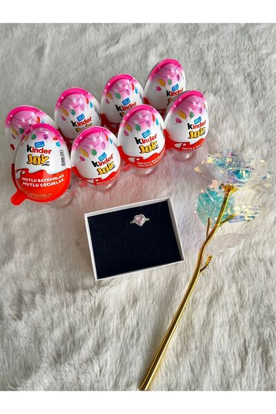 ALİDEM 8 li Kinder süpriz yumurta içinden çıkan kalpli yüzük