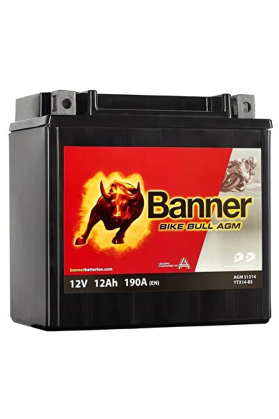 Banner Bike Bull AGM 12V 12 Ah 190A BTX14-BS AKÜ