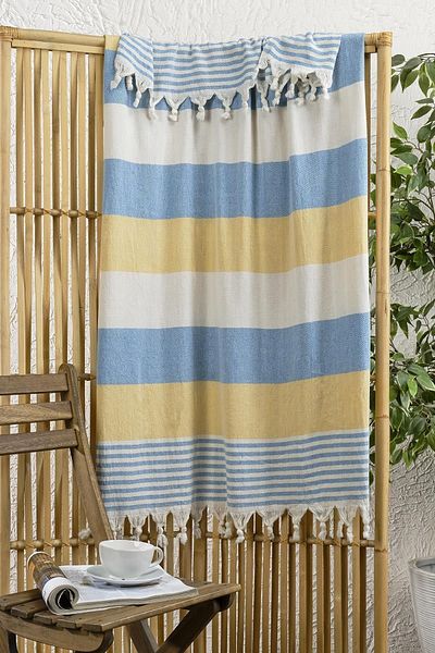 RASERSA Βαμβακερό λινάτσα 100x180cm με κρόσσια