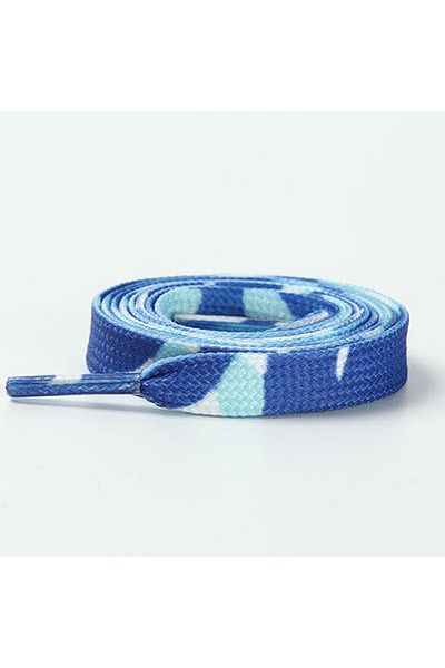 Butik Junisteps Blue Camouflage Patterned Children's Shoelaces