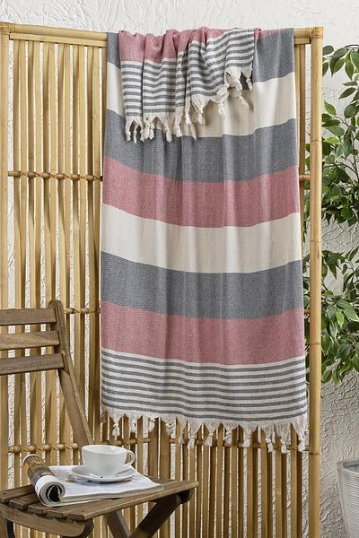 RASERSA Βαμβακερό λινάτσα 100x180cm με κρόσσια