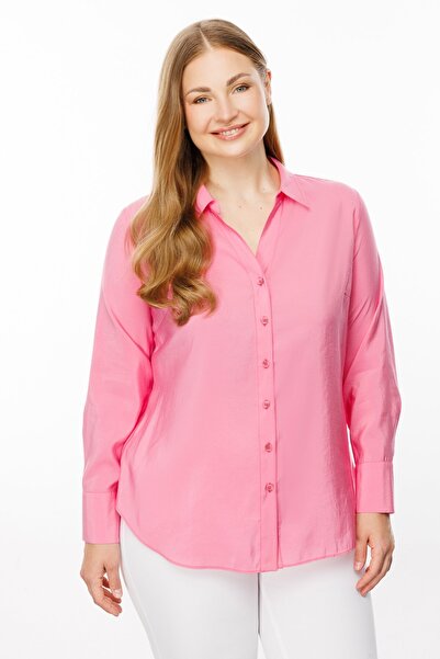 Ekol 1534 Model Long Sleeve Rosal Women's Shirt - Buttoned