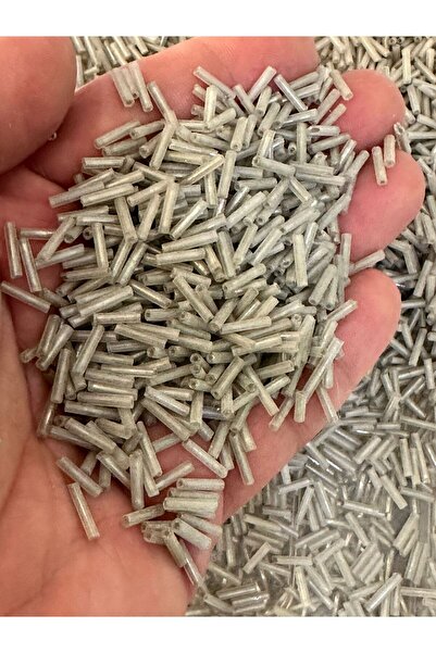 Gönülden Tasarım 1 KALİTE KRİSTAL BORU BONCUK OYA YAZMA BONCUĞU 50 GR Gri