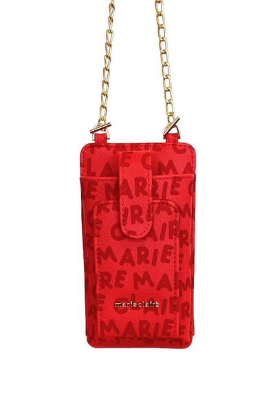 Marie Claire Red Women's Cross Chain Strap Wallet and Phone Bag Selina MC231101682
