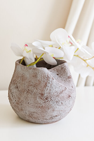 Beige & Stone Vază gri cu textura specială Oslo