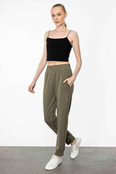 ON Штани з високою талією з каменем