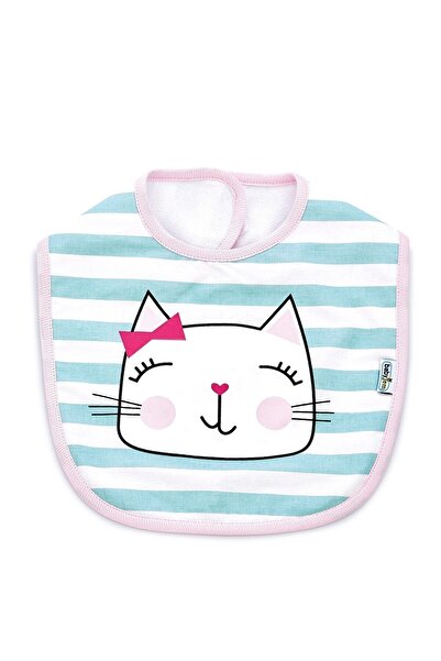 Babyjem Zeleně potištěná zástěra s pruhy