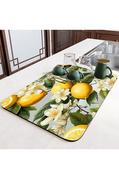 Else Dekor Countertop Dish Drying Mat Non-Slip Water Absorbent Drying Cloth Drying Cover Dsn-9