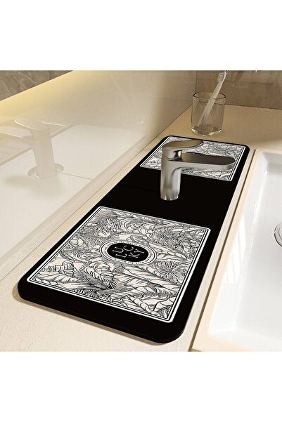 Else Dekor Else Water Trap Faucet Mat Bathroom Kitchen Organizer Sink Mat Dish Sponge Mat Ds05