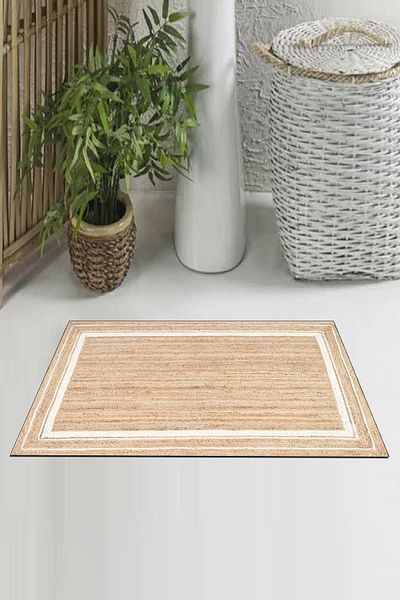 Else Dekor Wicker Jute Sisal Patterned Printed Modern Interior and Exterior Door Mat Jtskp-10