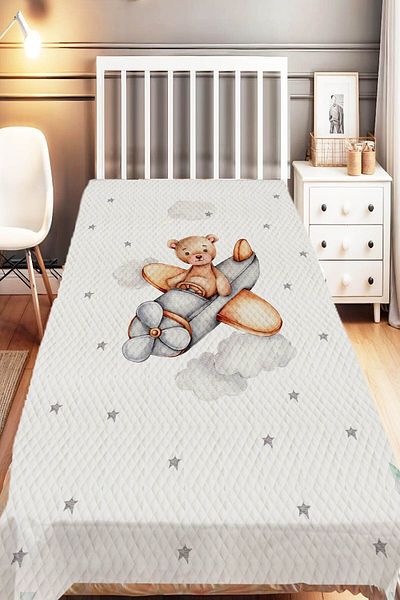 Else Dekor Brown Cute Giraffe Patterned - Single Child Pique Set
