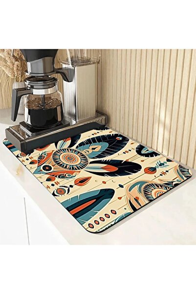 Else Dekor DSN-5 Model Non-Slip Water Absorbent Drying Cloth - Dish Drying Mat, Countertop Drying Cover