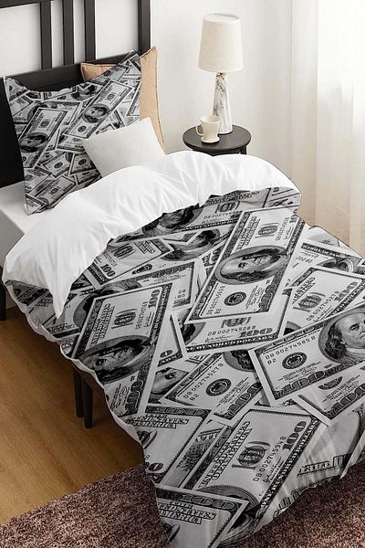 Else Dekor Σετ Παιδικό Παπλωματοθήκη Cotton Satin - Dollar Pattern Printed, Μονό