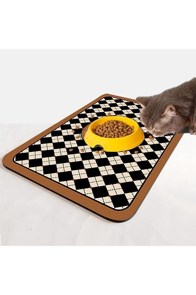 Else Dekor Else Cat Dog Food Water Pet Feeding Mat Mat Easy to Clean Absorbent Waterproof Base