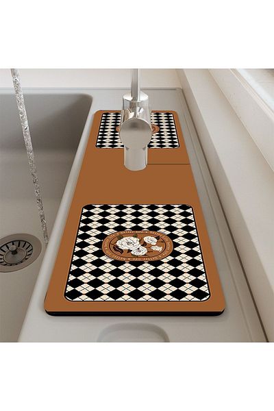 Else Dekor Else Water Catcher Faucet Mat Μπάνιο Κουζίνα Organizer Νεροχύτης Ματ Πιάτο Σφουγγάρι Ματ Ds01