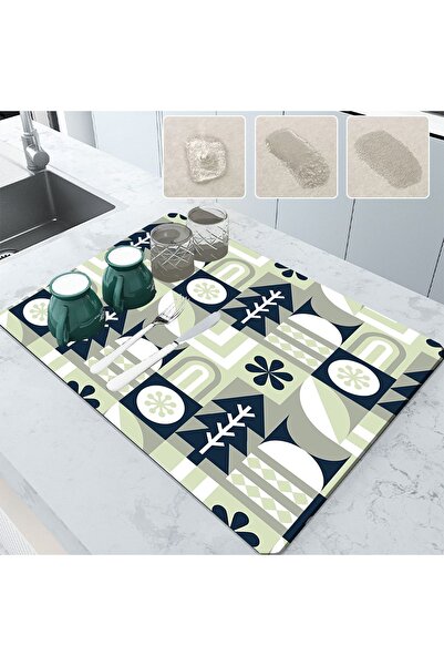 Else Dekor DSN-12 Model Non-Slip Water Absorbent Drying Cloth - Dish Drying Mat, Countertop Drying Cover