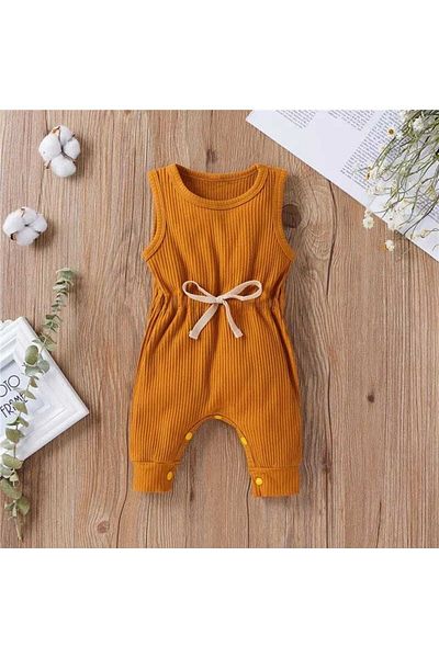 bebekpare Cotton Ribbed Baby Rompers - Unisex