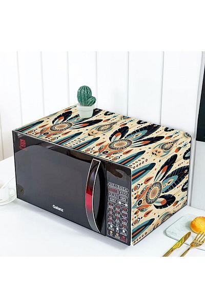 Else Dekor 35x100cm Patterned Feathers Decorative Microwave Oven Cover