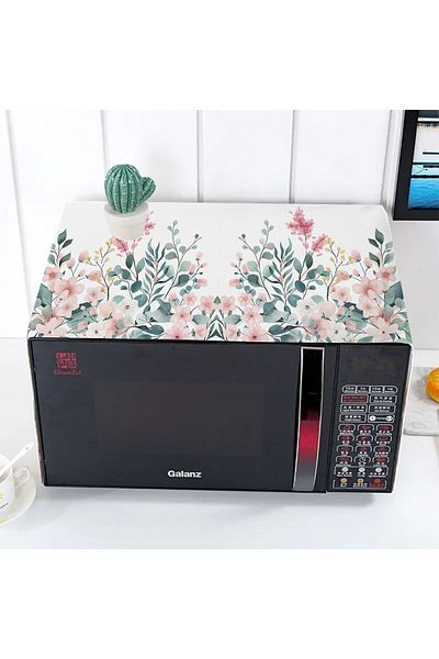 Else Dekor Green Eucalyptus Patterned Microwave Oven Cover - 35x100cm