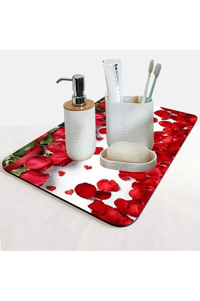 Else Dekor Χαλάκι παρουσίασης Organizer μπάνιου με μοτίβο Cosmetic Jewelry Mat Organizer