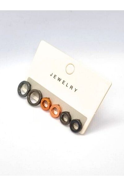 JEWELRY Set of 3 Color and Model Options Nail Earrings for Women