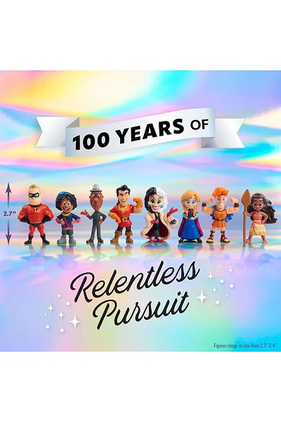 Disney 100 Years of Relentless Pursuit, Limited Edition 8-piece Figure Set, Officially Licensed Kids Toys